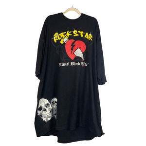 Rockstar Official Block Wear T-Shirt Sz 7X Heart Skull Dagger Black Streetwear